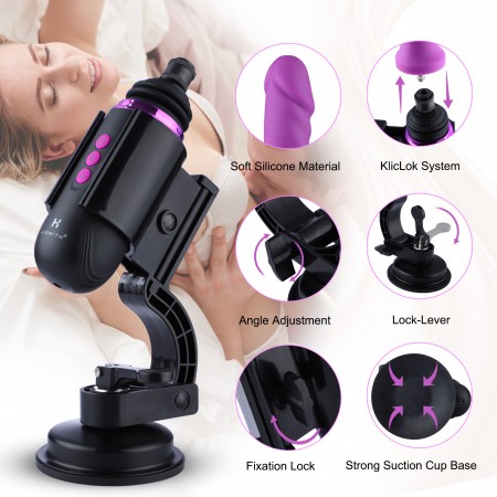Hismith Capsule - Håndholdt Premium Sex Machine med KlicLok System - App Control Mini Sex Machine med Reiseveske