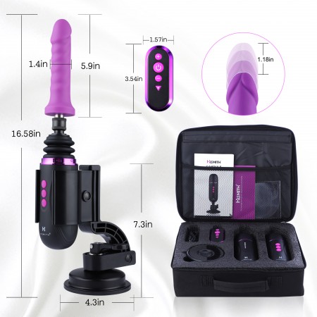 Hismith Capsule - Håndholdt Premium Sex Machine med KlicLok System - App Control Mini Sex Machine med Reiseveske