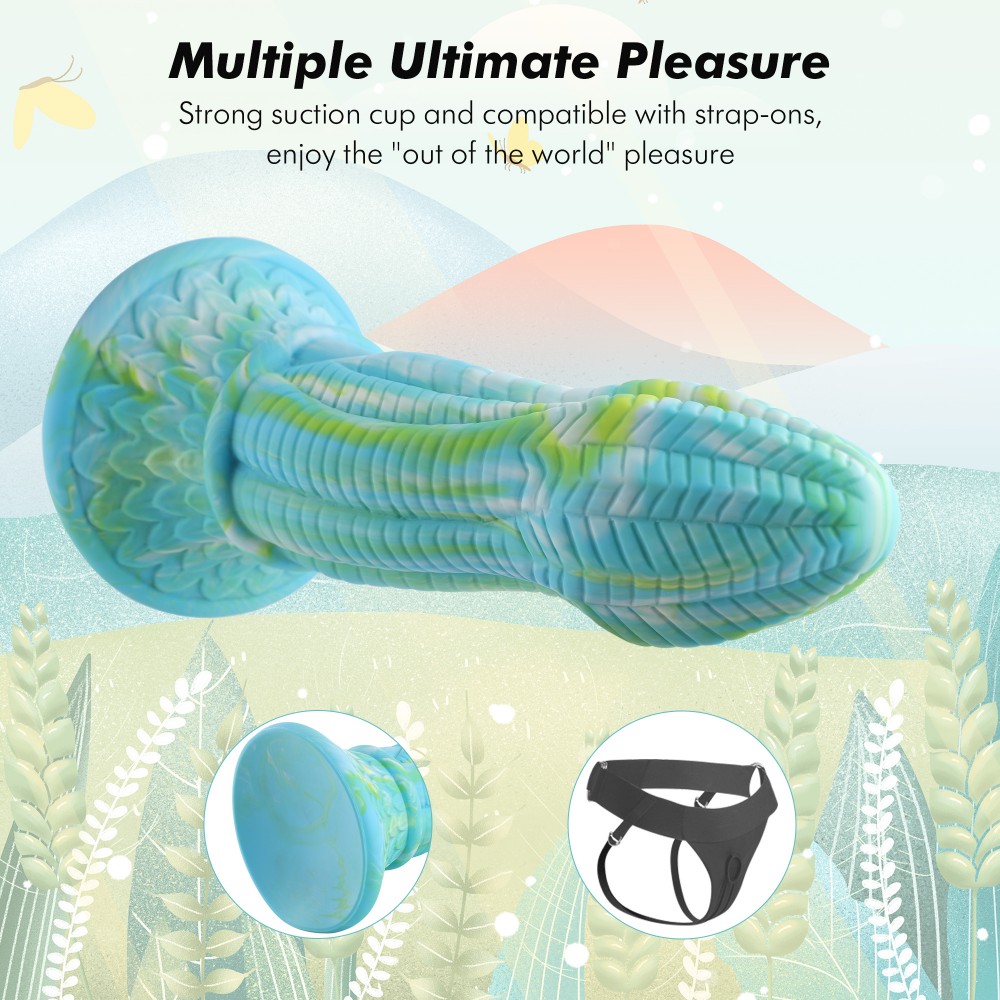 Hismith 25,7 cm Monsterdildo (Orochi, Grün) mit Saugnapf für Hismith Premium Sex Machine