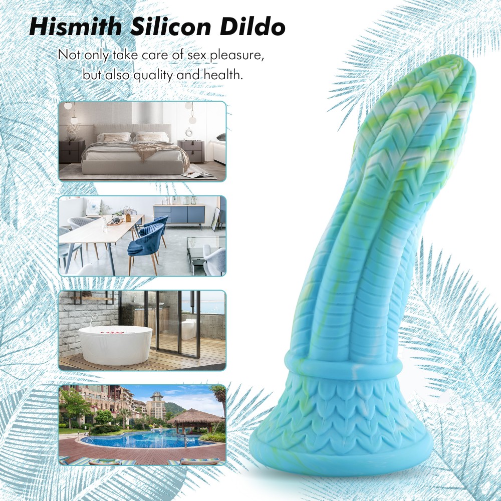Hismith 25,7 cm Monsterdildo (Orochi, Grün) mit Saugnapf für Hismith Premium Sex Machine