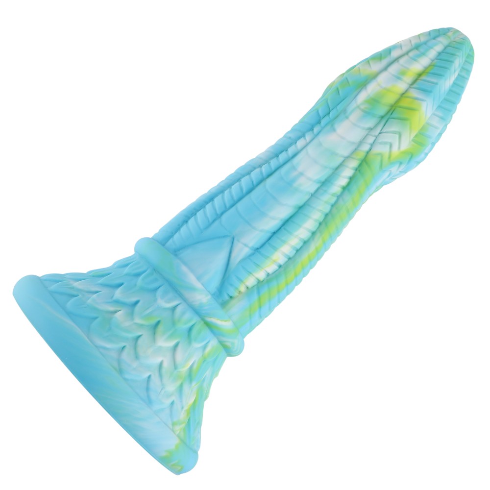 Hismith 25.7 cm Monster dildo (Orochi, Green) with suction cup for Hismith Premium Sex Machine