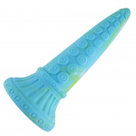 Hismith 25,7 cm Monster dildo (bläckfisk, grön) med sugkopp för Hismith Premium Sex Machine