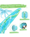 Hismith 25,7 cm Monster-dildo (blekksprut, grønn) med sugekopp til Hismith Premium Sex Machine