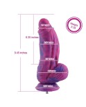 Hismith 9,45 '' obrovské mírně zakřivené silikonové dildo se systémem KlicLok