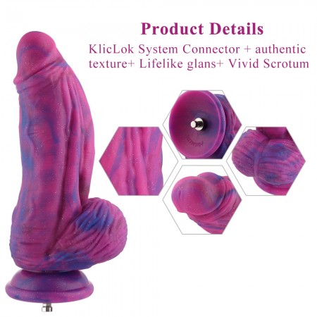 Hismith 9,45'' riesiger, leicht gebogener Silikondildo mit KlicLok-System