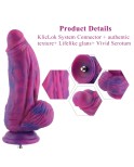 Hismith 9,45'' riesiger, leicht gebogener Silikondildo mit KlicLok-System