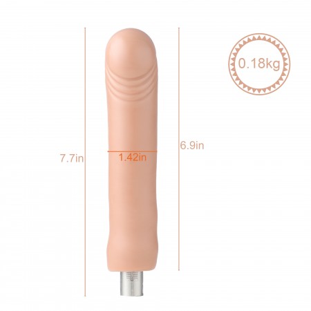 Auxfun Glatter TPE-Dildo mit eingebautem Kiel， 3XLR-Anschluss