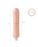 Auxfun Smooth TPE dildo med indbygget køl， 3XLR Connector