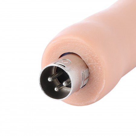 Auxfun Smooth TPE dildo med indbygget køl， 3XLR Connector