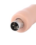 Auxfun Smooth TPE-dildo med innebygd kjøl， 3XLR-kontakt