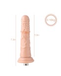 Auxfun Veins ringar TPE dildo med 3XLR Connector