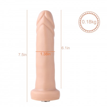 Auxfun glatt mit Ringen TPE-Dildo mit 3XLR-Anschluss