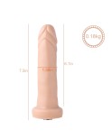 Auxfun glatt mit Ringen TPE-Dildo mit 3XLR-Anschluss