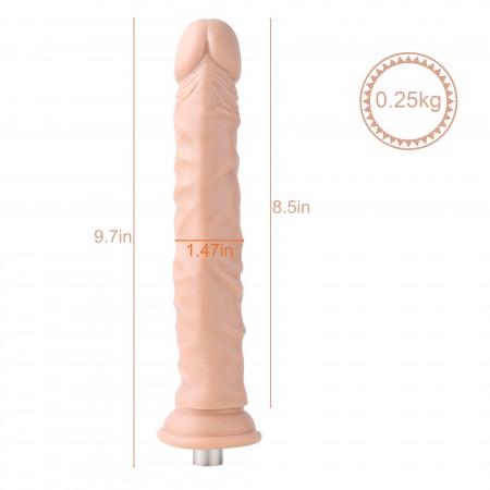 Auxfun Extralange Venen mit flexiblem Rohr TPE-Dildo mit 3XLR-Anschluss