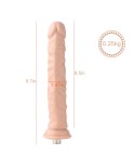 Auxfun Ekstra lange vener med fleksibelt rør TPE-dildo med 3XLR-kobling