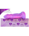 Hismith 8'' vibrerende dildo med 3 hastigheder + 4 tilstande med KlicLok System