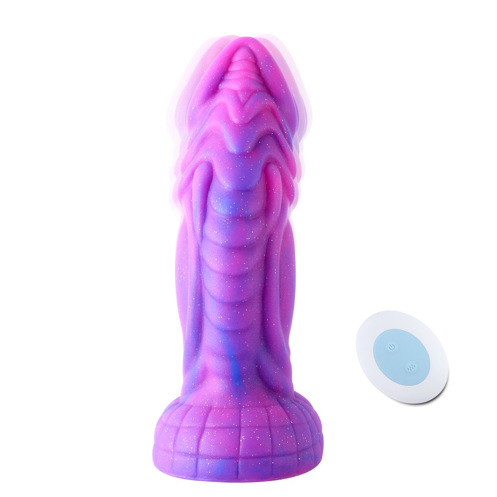 Dildo vibrante Hismith 8'' con 3 velocità + 4 modalità con sistema KlicLok