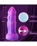 Hismith 8'' vibrerende dildo med 3 hastigheder + 4 tilstande med KlicLok System