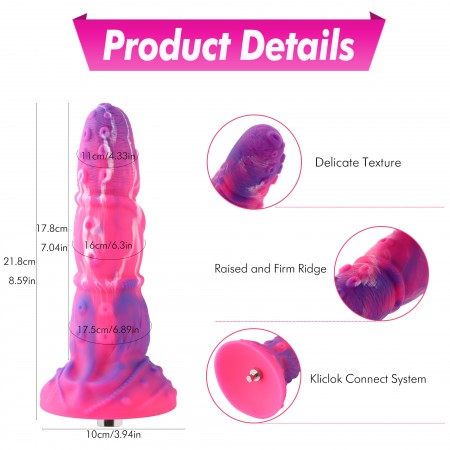 Hismith 8,59 Zoll Silikon-Tentakel-Dildo mit KlicLok-Anschluss