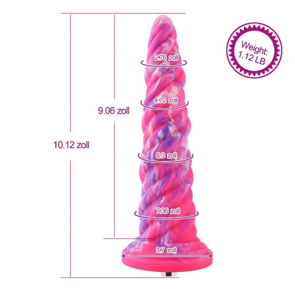 Dildo tornado Hismith da 25,7 cm per Hismith Premium Sex Machine con connettore kliclok
