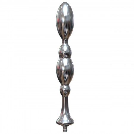 Hismith 8,48" Metal Bead Anal Dildo, Max Width 1,26", Mini Width 0,6", Glat Aluminium Anal Wand med KlicLok System til Premium S