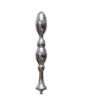Hismith 6.15 "Metalowe koraliki analne, maksymalna szerokość 1,37", mini szerokość 0,43 ", gładka aluminiowa różdżka analna z sy