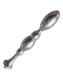 Dildo anale Hismith 8,48" con perline di metallo, larghezza massima 1,26", larghezza minima 0,6", bacchetta anale in alluminio l