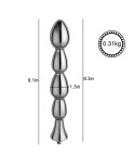 Hismith 8,43” Metal Bead Anal Dildo, Max Width 1,26”, Mini Width 0,443”, Smooth Aluminium Anal Wand med KlicLok System för Premi