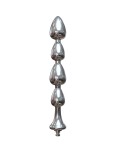 Dildo anale Hismith 8,43 pollici con perline di metallo, larghezza massima 1,26 pollici, larghezza minima 0,443 pollici, bacchet