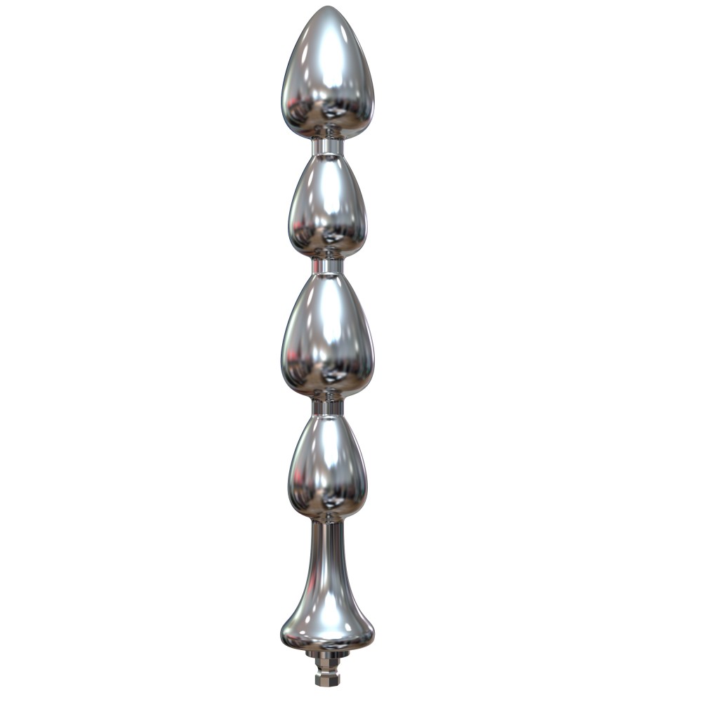 Hismith 8,43" Metal Bead Anal Dildo, Max Width 1,26", Mini Width 0,443", Glat Aluminium Anal Wand med KlicLok System til Premium