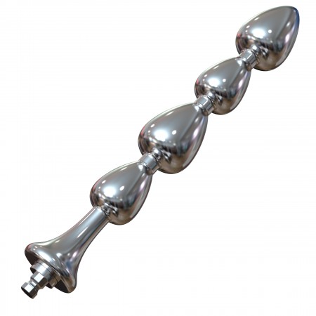 Hismith 8,43" Metal Bead Anal Dildo, Max Width 1,26", Mini Width 0,443", glatt aluminium anal Wand med KlicLok System for Premiu