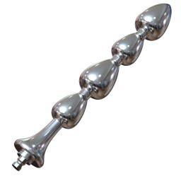 Hismith 8.43” Metal Bead Anal Dildo, Max Width 1.26”, Mini Width 0.443”, Smooth Aluminium Anal Wand with KlicLok System for Prem