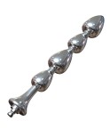 Hismith 8.43” Metal Bead Anal Dildo, Max Width 1.26”, Mini Width 0.443”, Smooth Aluminium Anal Wand with KlicLok System for Prem