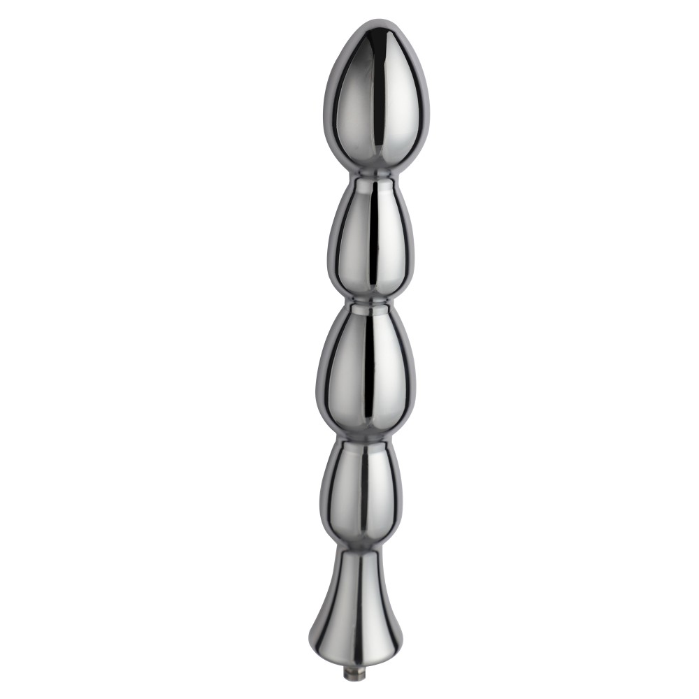 Hismith 8,43" Metal Bead Anal Dildo, Max Width 1,26", Mini Width 0,443", Glat Aluminium Anal Wand med KlicLok System til Premium