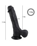 Hismith 12.4 inches Silicone Tentacle Dildo with KlicLok Connector, Black Silicone Material KlicLok System.
