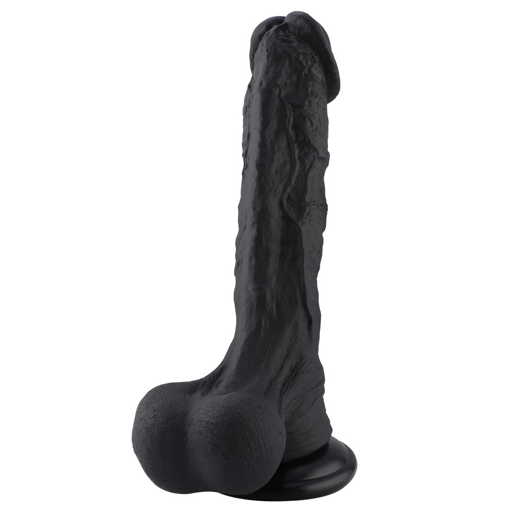 Hismith 12,4 tommer silikone tentakel dildo med KlicLok Connector, sort silikone materiale KlicLok System.