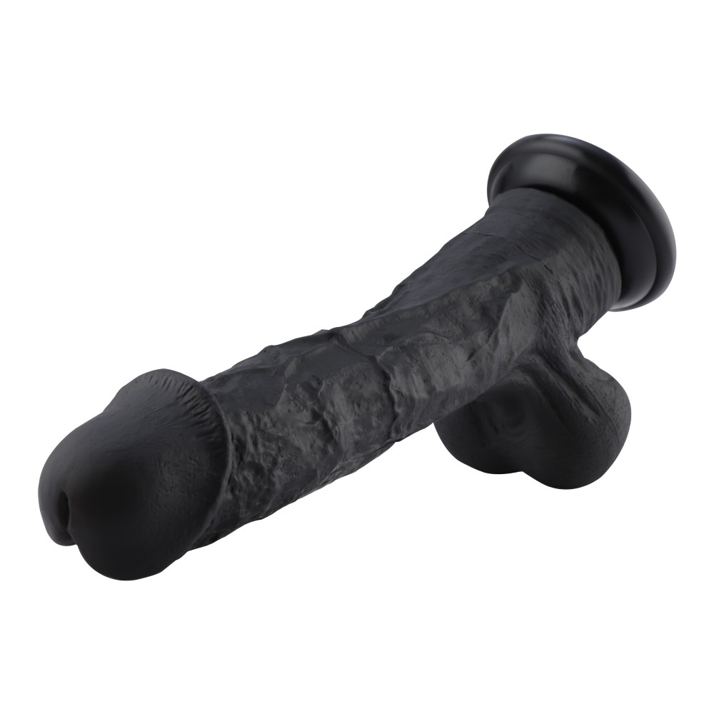 Hismith 12,4 tommer silikone tentakel dildo med KlicLok Connector, sort silikone materiale KlicLok System.