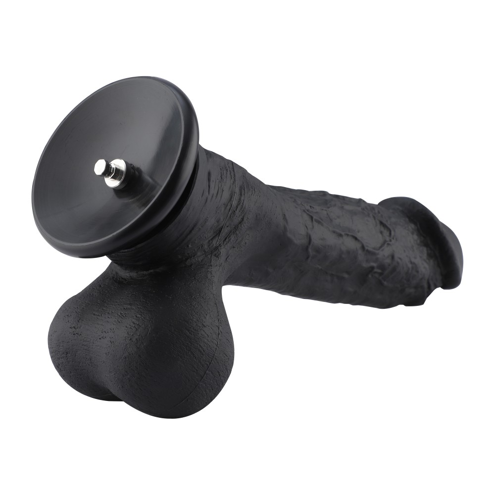 Hismith 12,4 tommer silikone tentakel dildo med KlicLok Connector, sort silikone materiale KlicLok System.