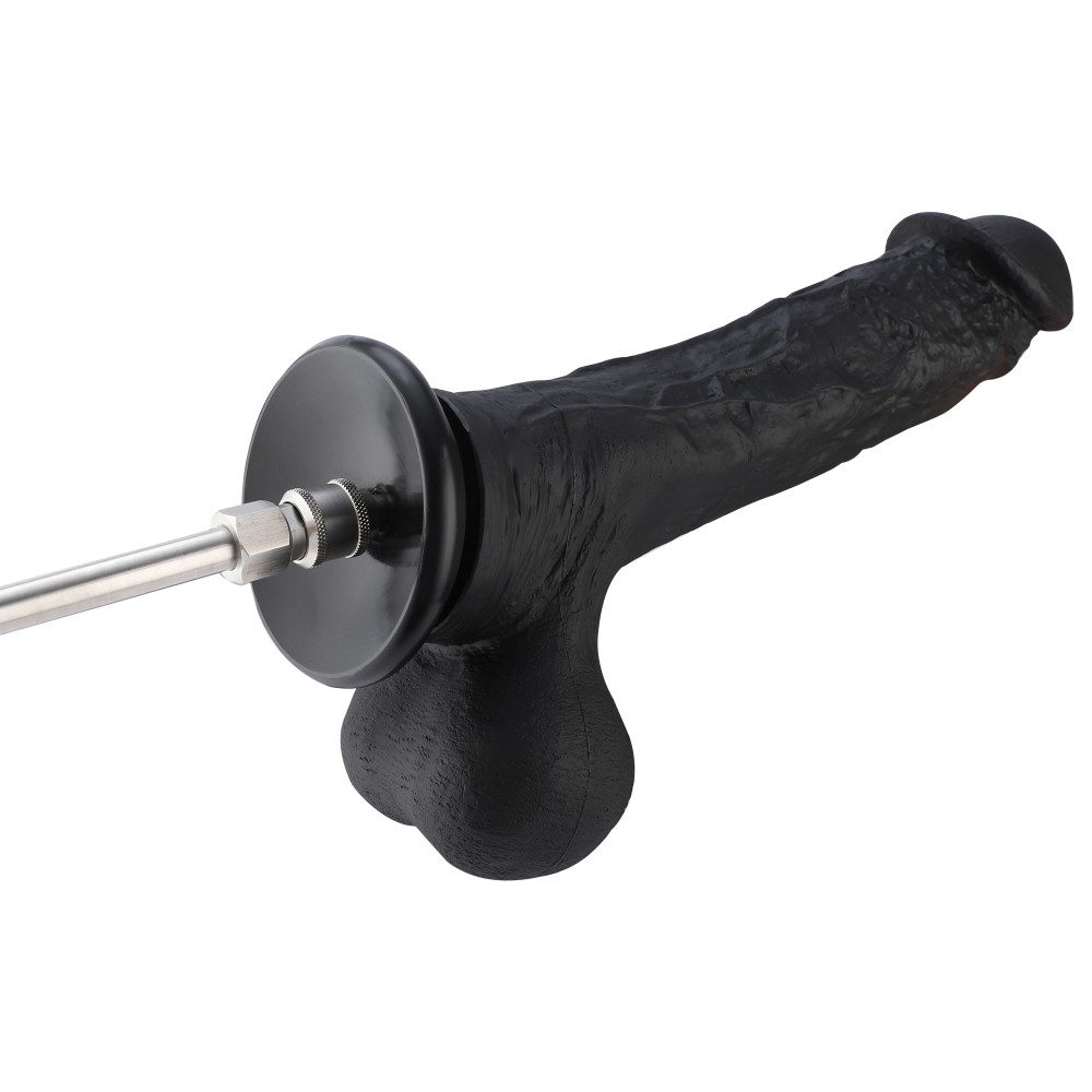 Hismith 12,4 tommer silikone tentakel dildo med KlicLok Connector, sort silikone materiale KlicLok System.