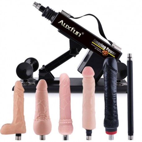 Dospělý sexuální kulomet pro ženy s různými velikostmi realistické dildo Love Fucking Machine pro nastavitelnou rychlost ovládán