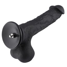 Hismith 12,4 Zoll Silikon-Tentakel-Dildo mit KlicLok-Anschluss, KlicLok-System aus schwarzem Silikonmaterial.