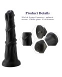 Dildo a cavallo in silicone liscio Hismith da 9,54" per macchina del sesso premium Hismith, con sistema KlicLok