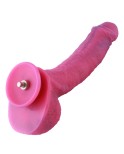 HISMITH 9,7" zakřivené silikonové dildo se systémem KliLok, silikonový prášek na baterku Dildo - série Fantasy star