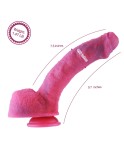 HISMITH 9,7" buet silikone dildo med KliLok System, Silikone Dildo lommelygte pulver - Fantasy star series