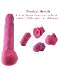 HISMITH 9,7" zakřivené silikonové dildo se systémem KliLok, silikonový prášek na baterku Dildo - série Fantasy star