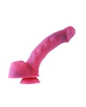 HISMITH 9,7" zakřivené silikonové dildo se systémem KliLok, silikonový prášek na baterku Dildo - série Fantasy star