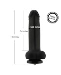 Hismith 11,4" Glat Silikone Kæmpe Dildo til Hismith Premium Sex Machine, med KlicLok System