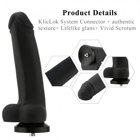 Hismith 11,4" glatt silikon enorm dildo for Hismith Premium Sex Machine, med KlicLok System