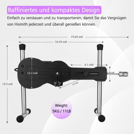 Hismith Mini Sexmaschine mit KlicLok System, APP gesteuerte Liebesmaschine, AK-09