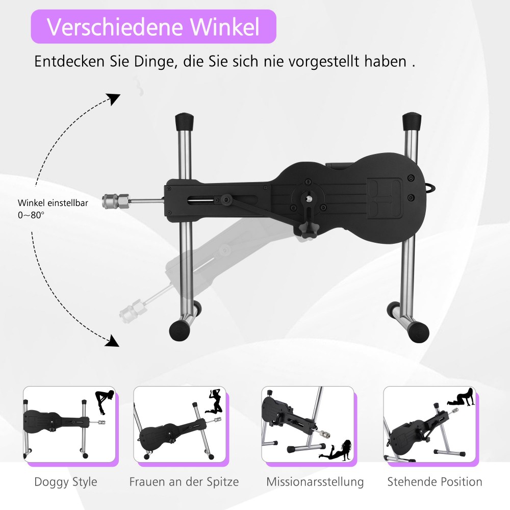 Mini Sex Machine Hismith con sistema KlicLok, macchina dell'amore controllata da APP, AK-09